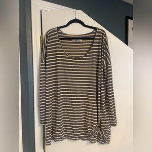 Free People Beach Oversized Striped Tunic Top
